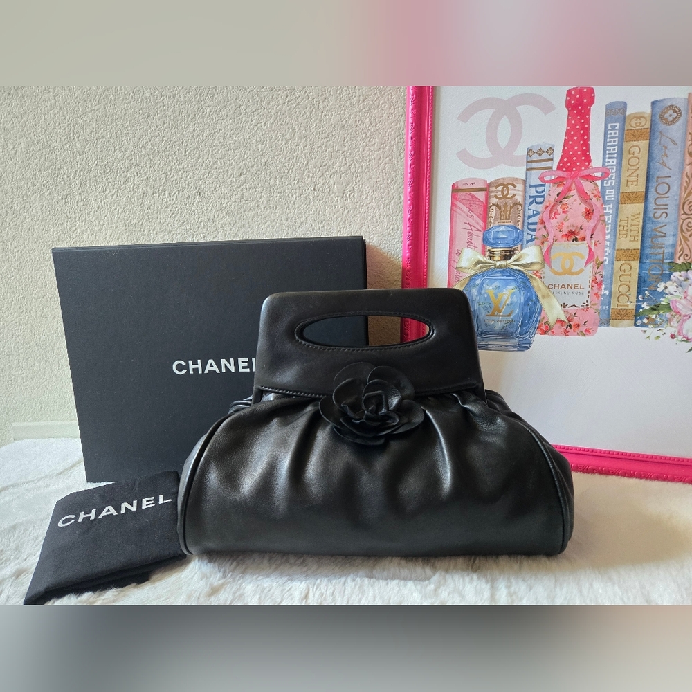 🛑 SOLD ‼️Chanel Camellia Frame Top Handle Bag